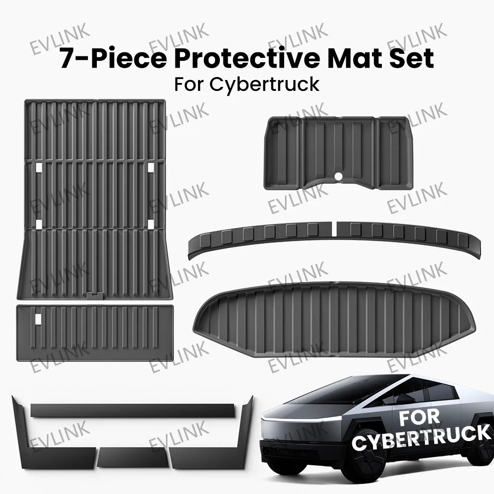 Full trunk sill strip trunk mat rear bucket riser mat Frunk Threshold Protection Strip for Cybertruck Full Coverage  7pcs set