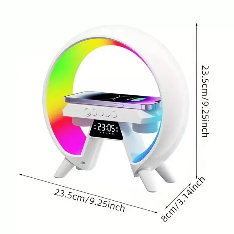 Multifunction night light with wireless charger music speaker 7 led colors Bluetooth sleeping lamp decor for kids gift