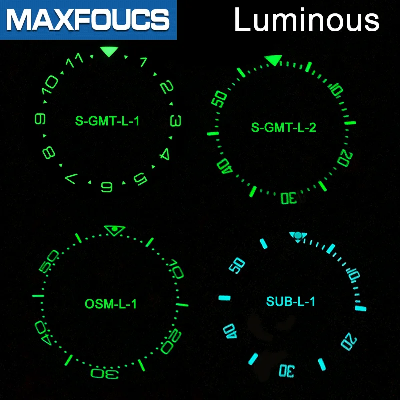 Luminous Sloped Ceramic Bezel insert Slopping bezel 38*30.6mm For SXK007 MOD watch parts