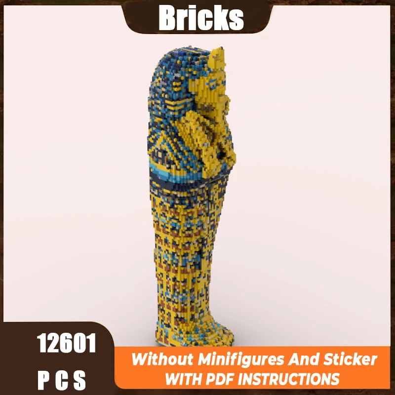

Новый Moc Building Block Модель египетского фараона Скульптура Модуль Строительный блок Подарочная детская игрушка DIY Сборочный набор