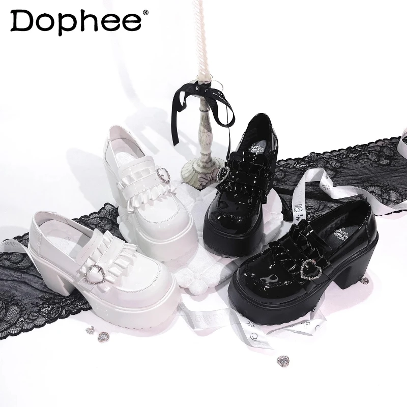 

Оригинальные черные туфли на платформе Subculture Mine Lolita, весенне-осенние новинки 2021, японские милые туфли-лодочки Jk для девочек, туфли Мэри Джейн