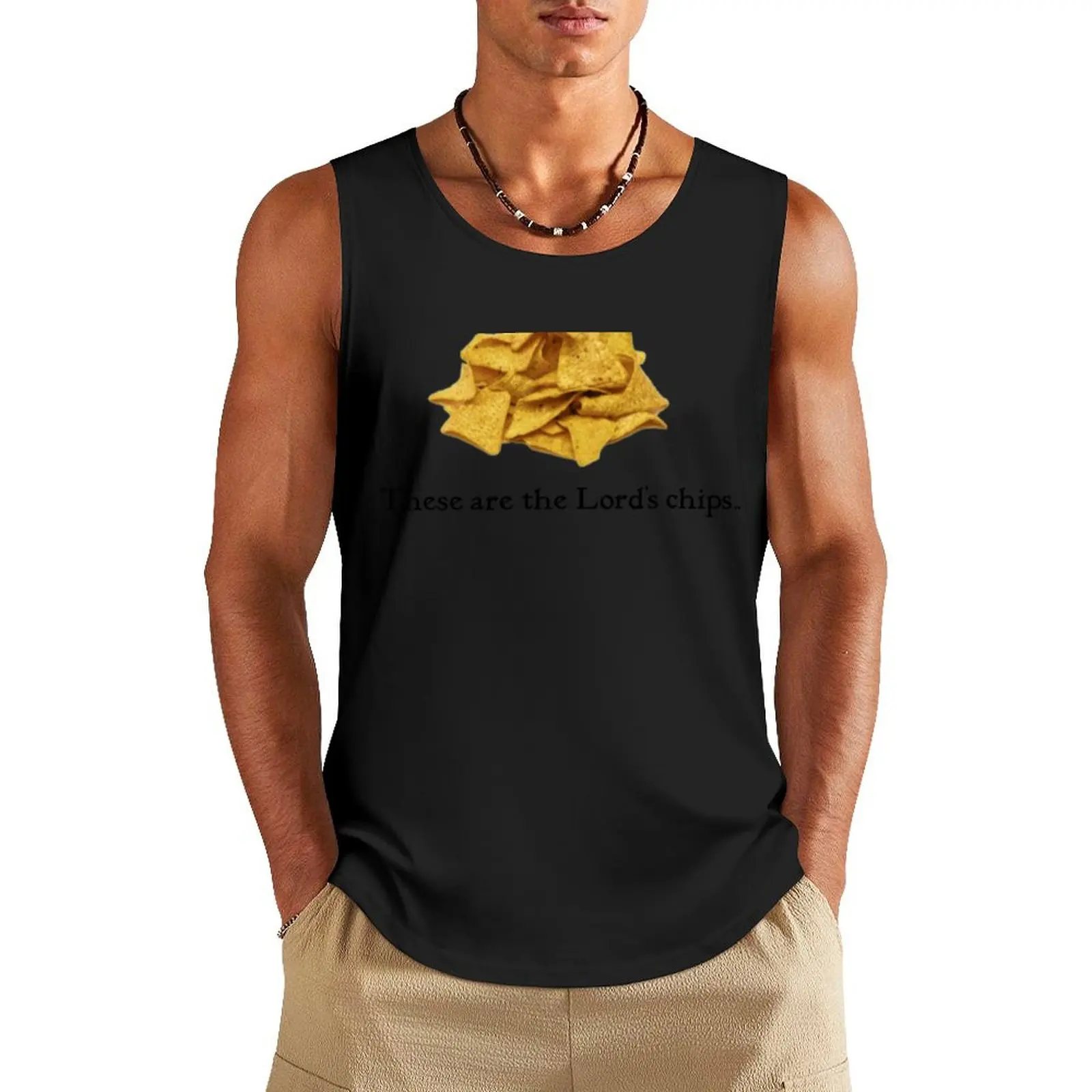 

The Lord's Chips - Design by UMD Tank Top Sleeveless top cotton t-shirts man sleeveless tshirts for men men clothing