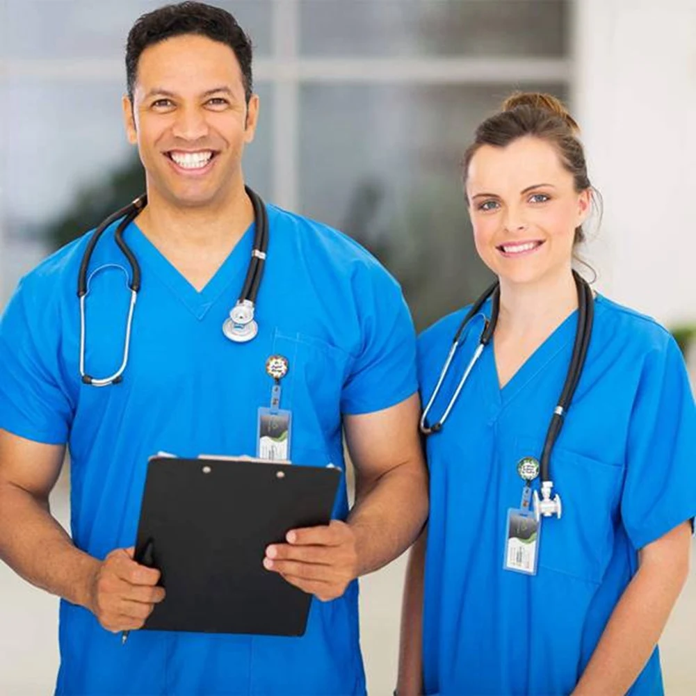 10 Pieces Badge Reel with Motivation Quotes Retractable ID Badge Holder Inspirational Badge Reels with Clip