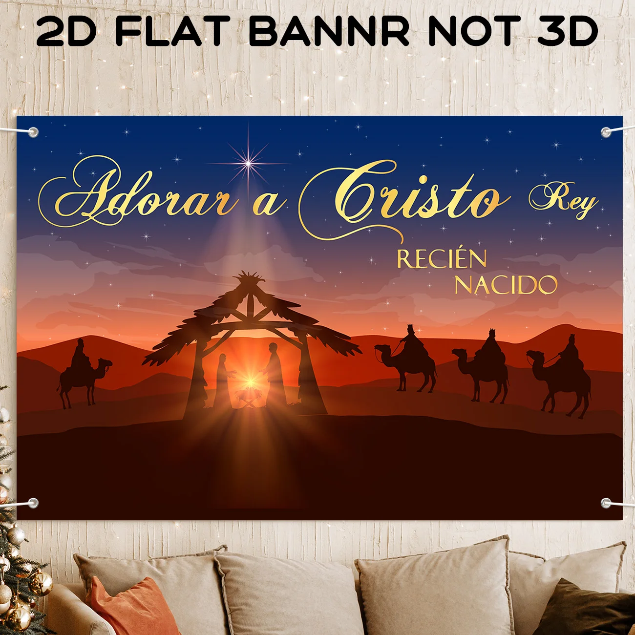 عيد الميلاد المهد حفلة راية الديكور مشهد المهد الديني راية عيد الميلاد عطلة جدار الباب راية عيد الميلاد مشهد المهد