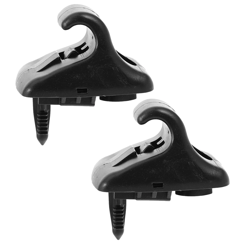 

2 Pcs Cars Sun Visor Clip Screen Plastic Black Accessories Automotive Replacement