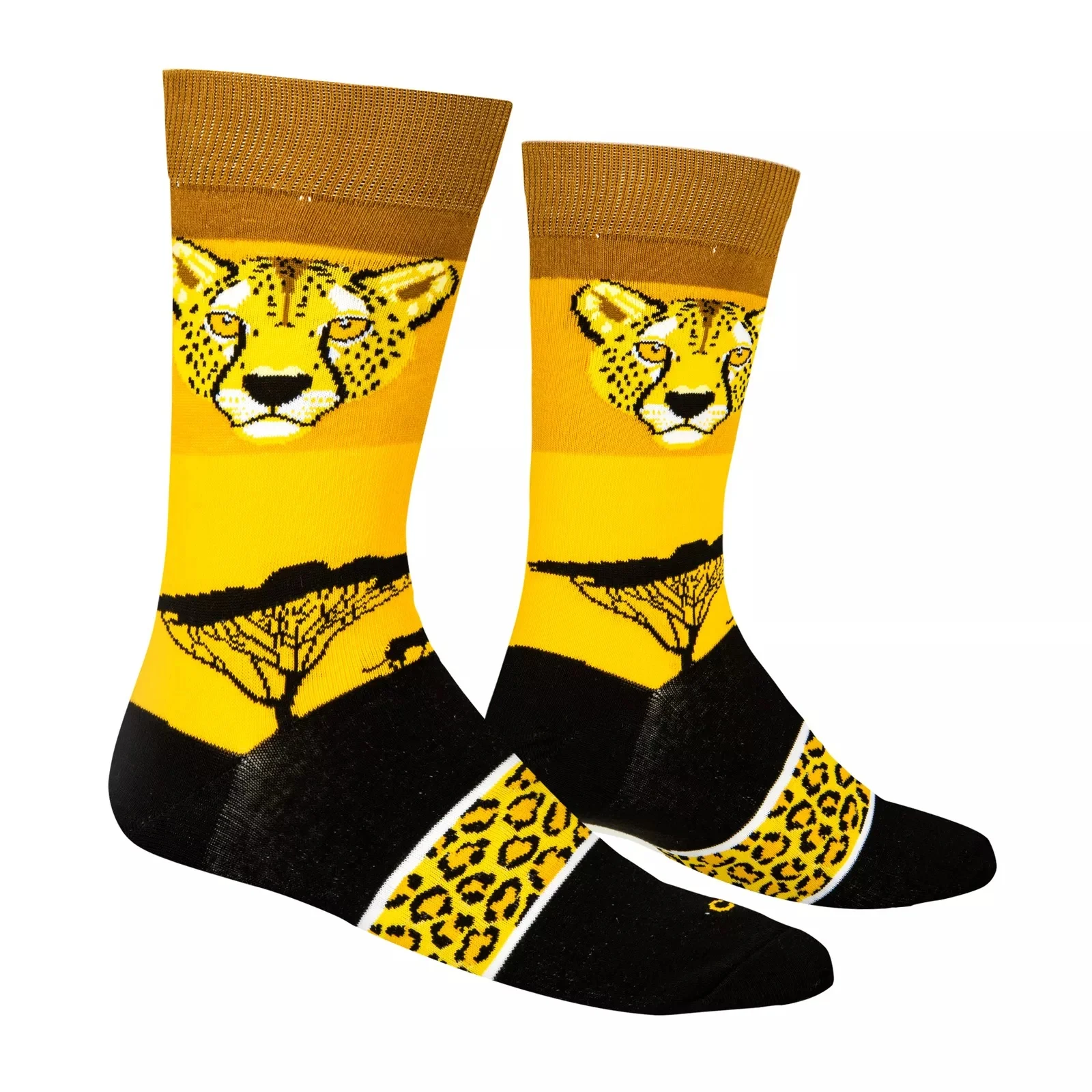 1 Pair Of Leopard, Monkey, Rabbit Pattern, Trendy Fashion Men's Mid-Calf Socks, Suitable for All Seasons