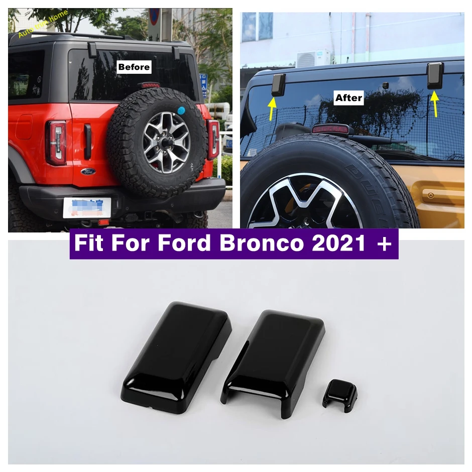 

Tailgate Door Rear Windshield Window Hinge Decoration Cover Trim Fit For Ford Bronco 2021 2022 Exterior Accessories