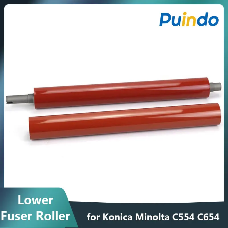 

1set Lower Fuser Roller Fuser Film for Konica Minolta Bizhub C554 C654 C754 C554e C654e C754e Pressure Roller