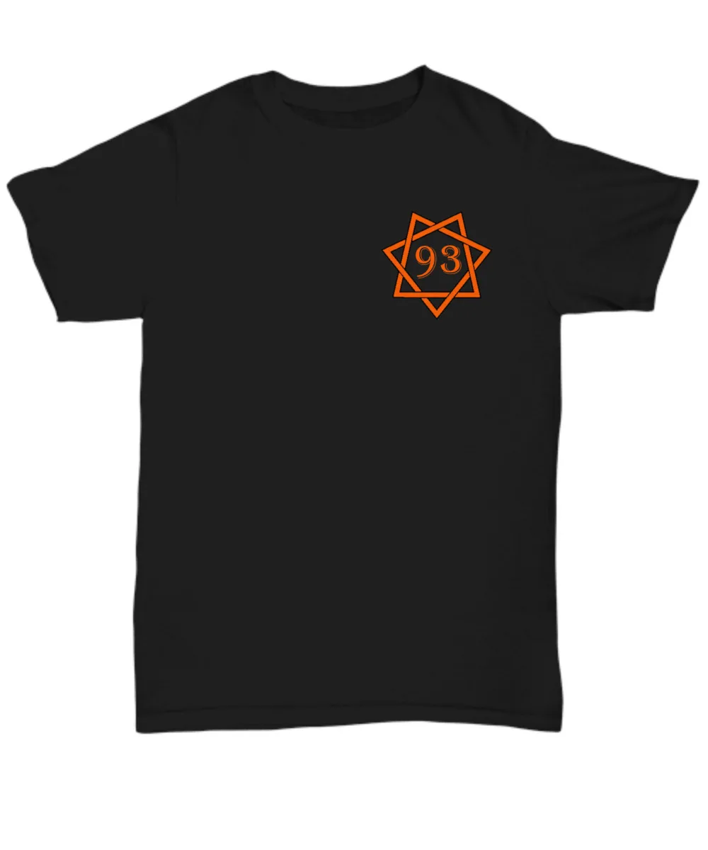 Esoteric Thelema shirt - Heptagram 93 symbol BABALON Aleister Crowley Magick tee