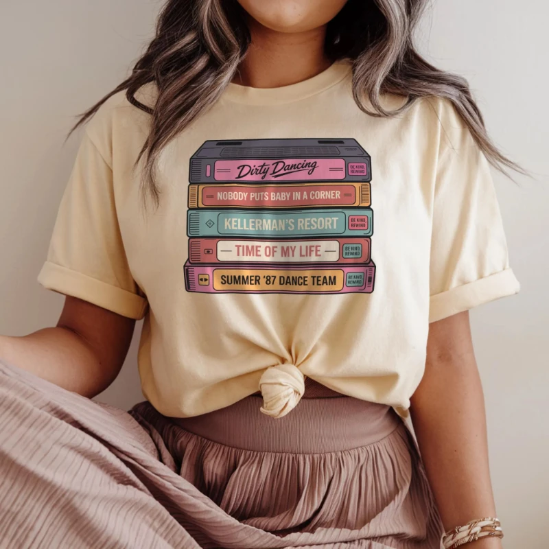 Dirty Dancing Shirt, Nobody Puts Baby In A Corner Tee, 80s Movie Shirt, Retro VHS Aesthetic Shirt, Comfort Colors Graphic Tee
