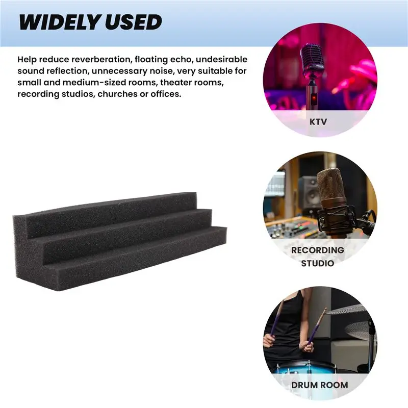 N96R 32 Pcs Acoustic Panels Bass Trap Corner Studio Foam Sound Insulation Pad Wall Panel Corner Block For Studio Or Theater