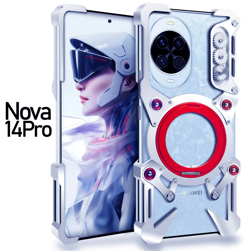 

Luxury Zimon Metal New Thor Heavy Duty Armor Metal Aluminum Phone Case For Huawei Nova 14 13 12 11 10 9 Pro Fundas Coques Bumper