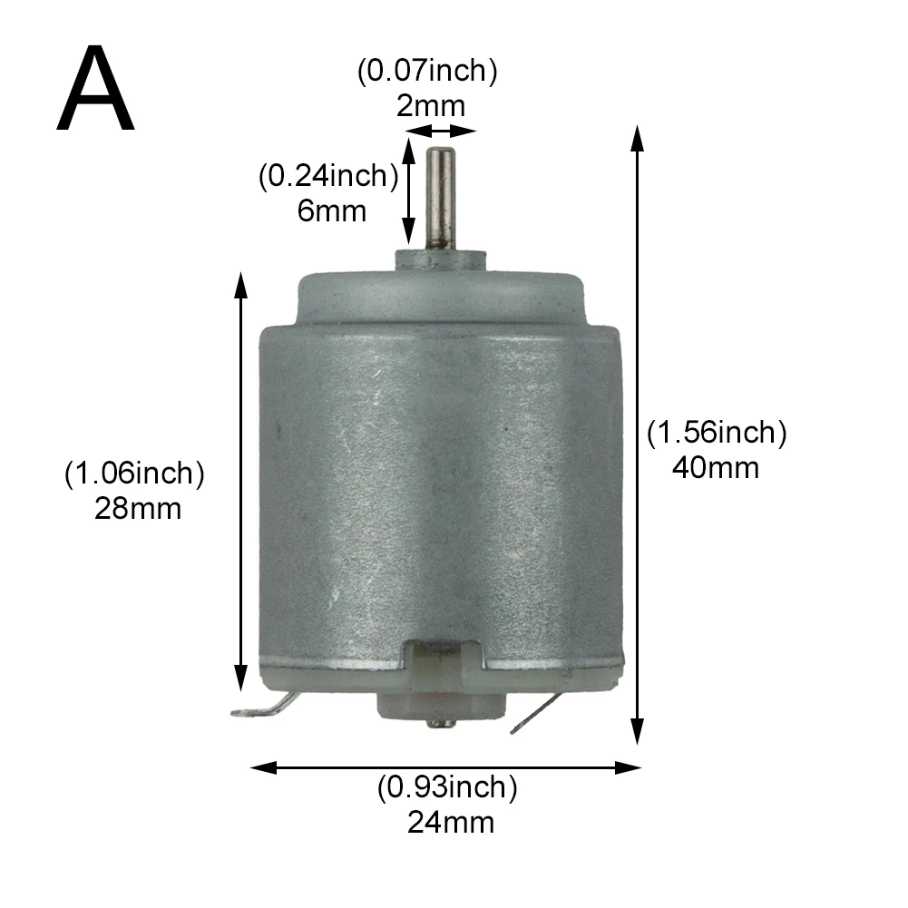 1pcs Mini 260 มอเตอร์สแตนเลสมอเตอร์ DC 3-12V ไฟฟ้าเครื่องจักรเครื่องมือความเร็วสูงของเล่นรถพัดลม DIY มอเตอร์ 40x24 มม.
