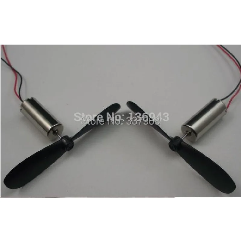 2PCS 7*16 MM High Magnetic Coreless Motor 55000RPM + Propellers Airscrew For Remote Control Aircraft/quadcopters Tail Motor