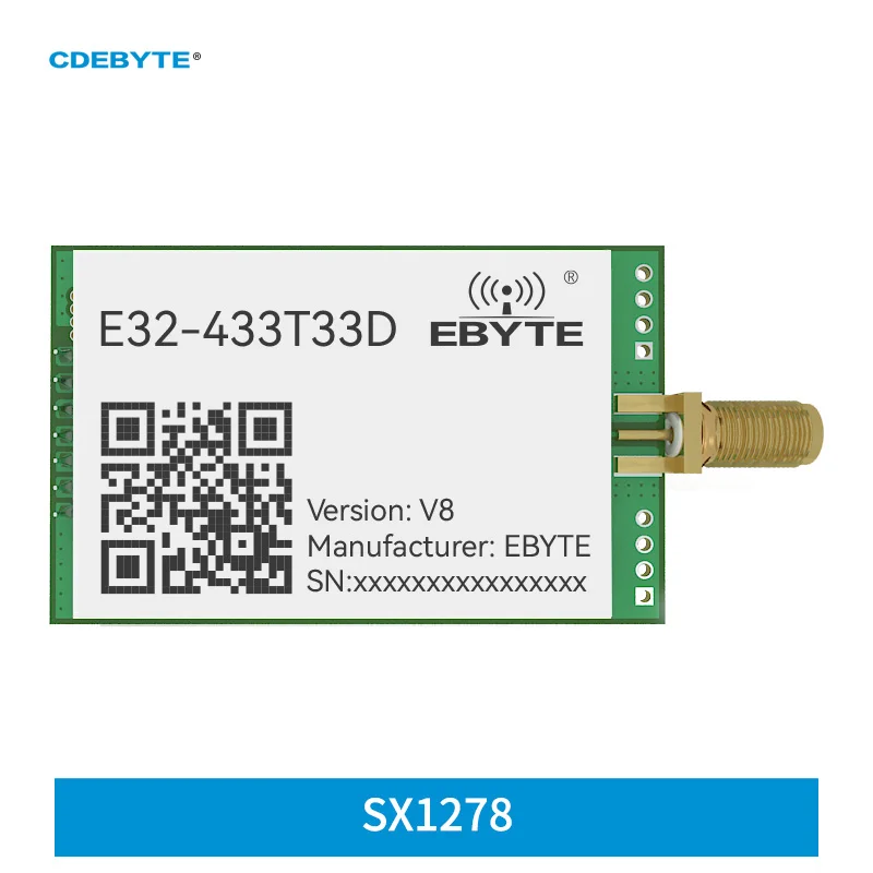 LoRa 스프레드 스펙트럼 모듈, EBYTE E32-433T33D, 장거리 16km, 33dBm, SMA-K DIP UART, 공기 기상 무선 모듈, 433MHz