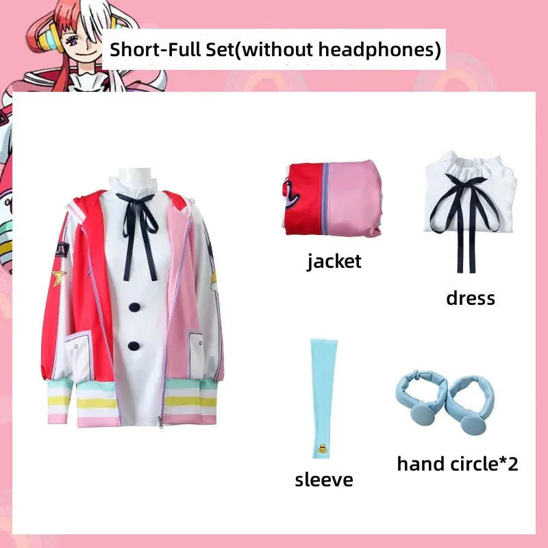 Anime Cosplay Uta One Piece Cosplay Costume Film Red Uta's Wig Headphone Props The Singer Of The World Coat And Tops Hallow 72th view 6