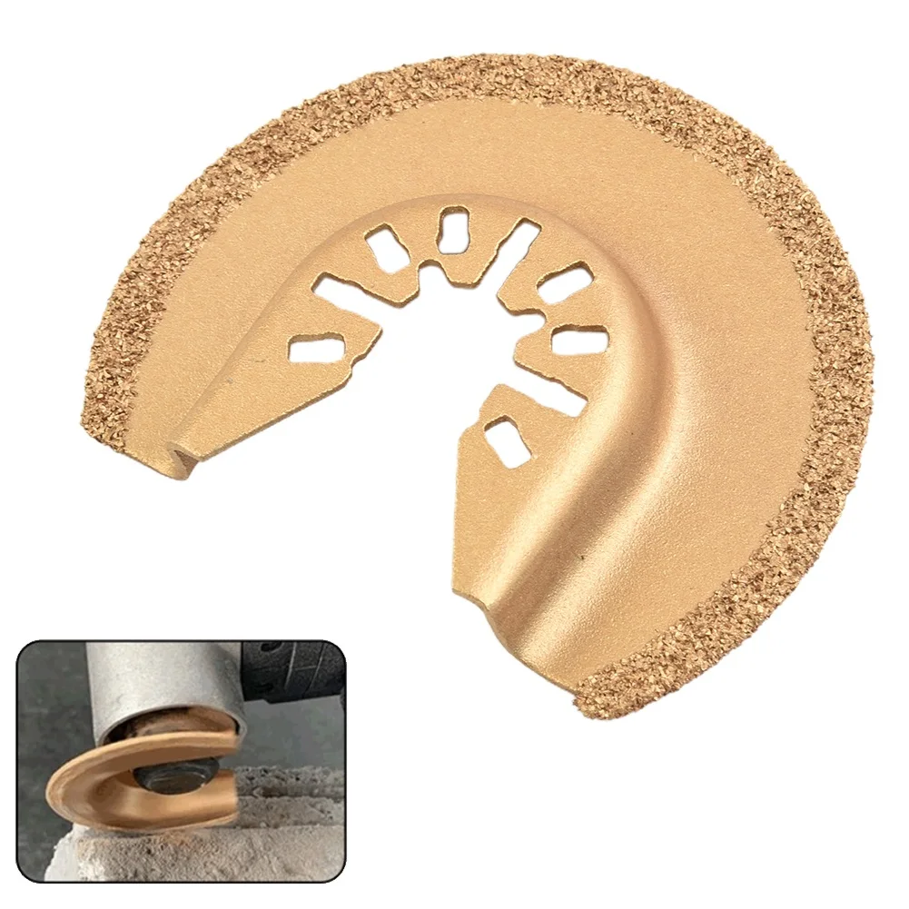 Power Tools Multi Saw Blade 64mm Accessory Concrete Metal Multi Oscillating Saw Blade Remove Grout Semicircle Desig