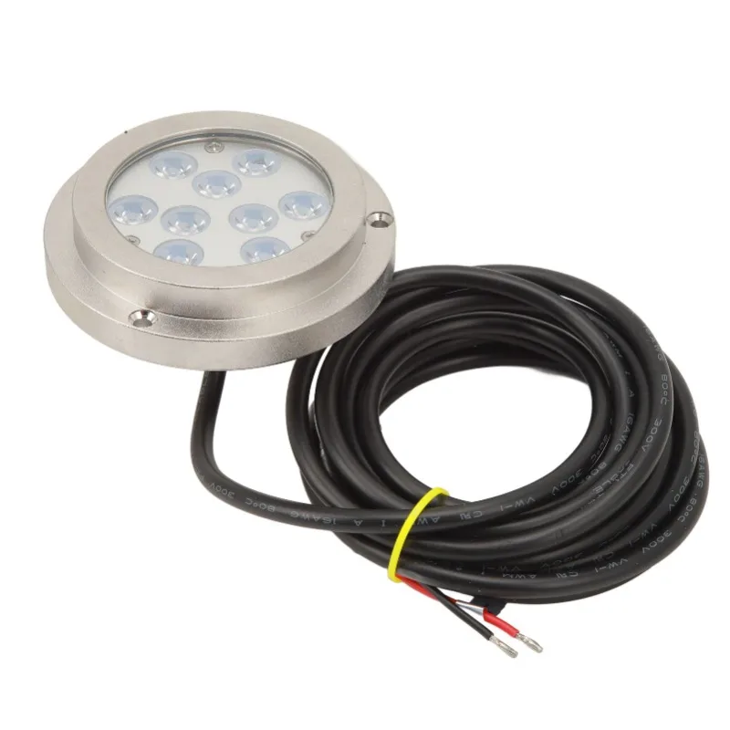 

3.8in LED Underwater Light -316 Stainless Steel, IP68 Waterproof for Swimming Pool, Boat Yacht Sailboat - Marine Light Accessory