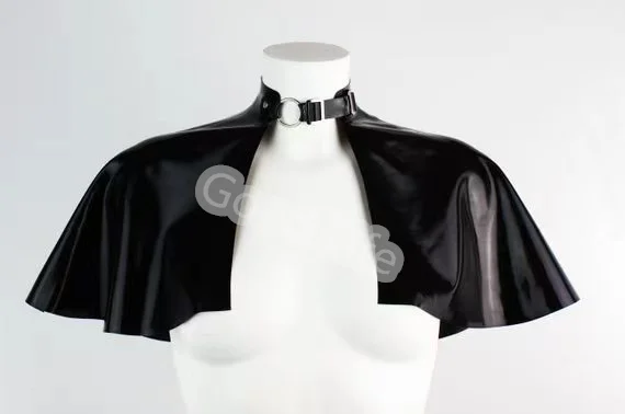 Handmade Natural Latex Rubber Tank Latex Gummi Female Sexy Tops Latex Woman Cape