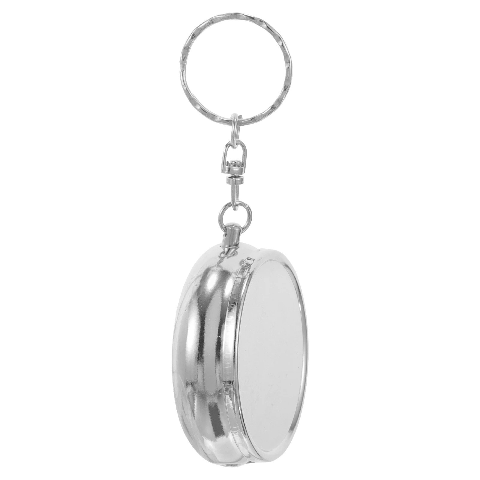

Stainless Steel Mini Metal Ashtray Keychain Portable Pocket Cigarette Holder Travel Gift Storage Case Hanging Decor Portable