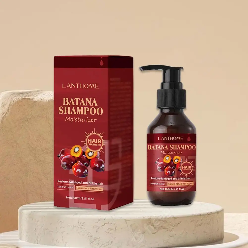 Batana Shampoo Hidratante, Restaurar cabelos danificados e quebradiços, Suitale para todos os tipos de cabelo, 100ml, 3.51fl.oz, V6u4