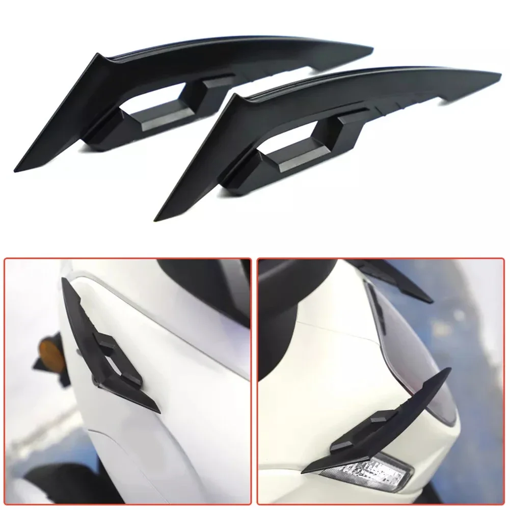 Motorbike Decoration Spoiler Wing Adhesive ABS Material Anti-corrosion High Universality Non-deformation Quick Installation