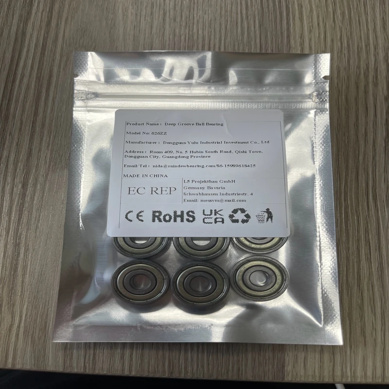 626ZZ bearings offers versatile compatibility across multiple series, 626-629ZZ 633-635ZZ 6700-6707ZZ 681XZZ,pick of 10PCS