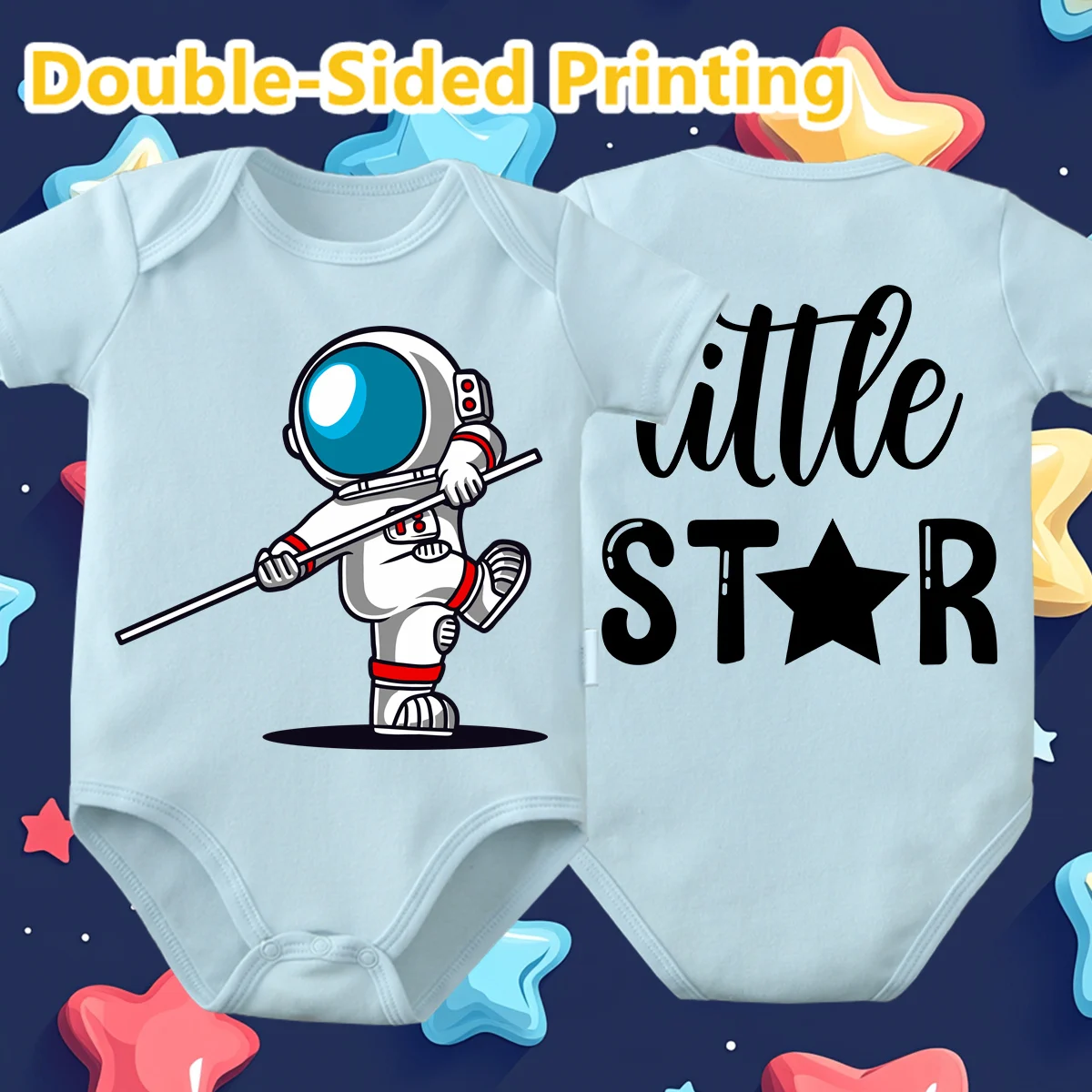 

Astronaut Double-sided Printing 100% Cotton Bodysuit Comfortable Onesie Cloths for Baby Jumpsuit for 0 To 12 Months Newborn