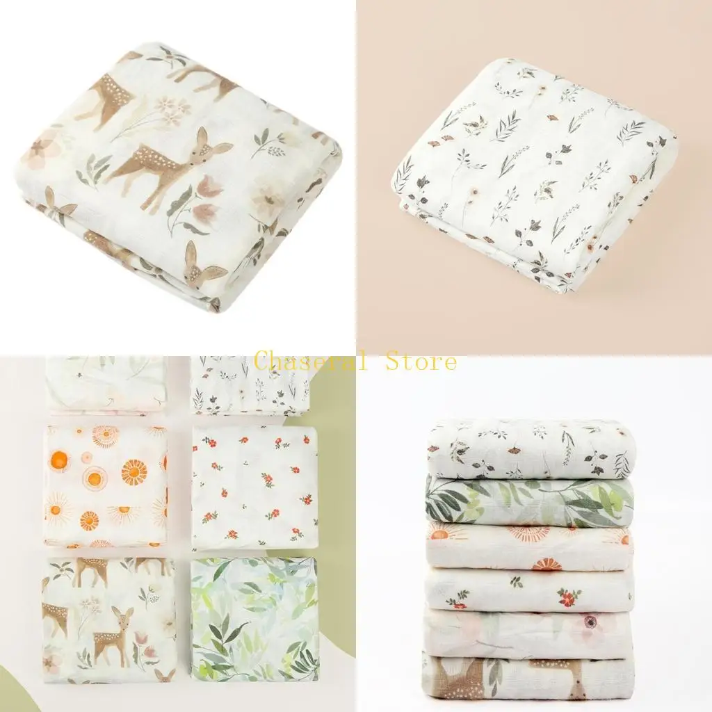 

E7CE Хлопковое пеленальное одеяло для новорожденных, удобный и безопасный сон для младенцев, подарок