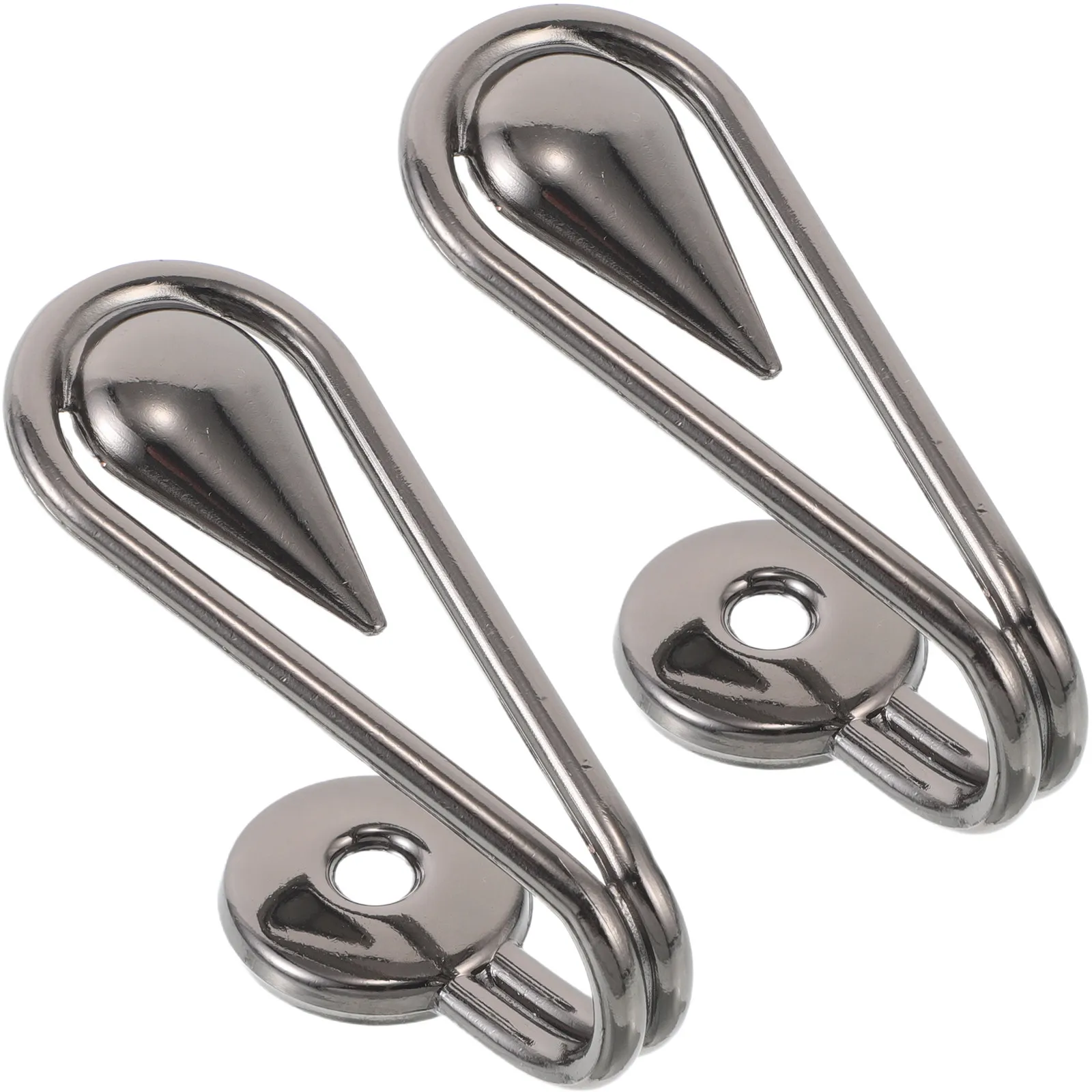 2pcs Zinc Alloy Water Drop Curtain Holdbacks Decorative Window Hooks Wall Mounted Drapery Hooks Office Hotel Curtain Accessory