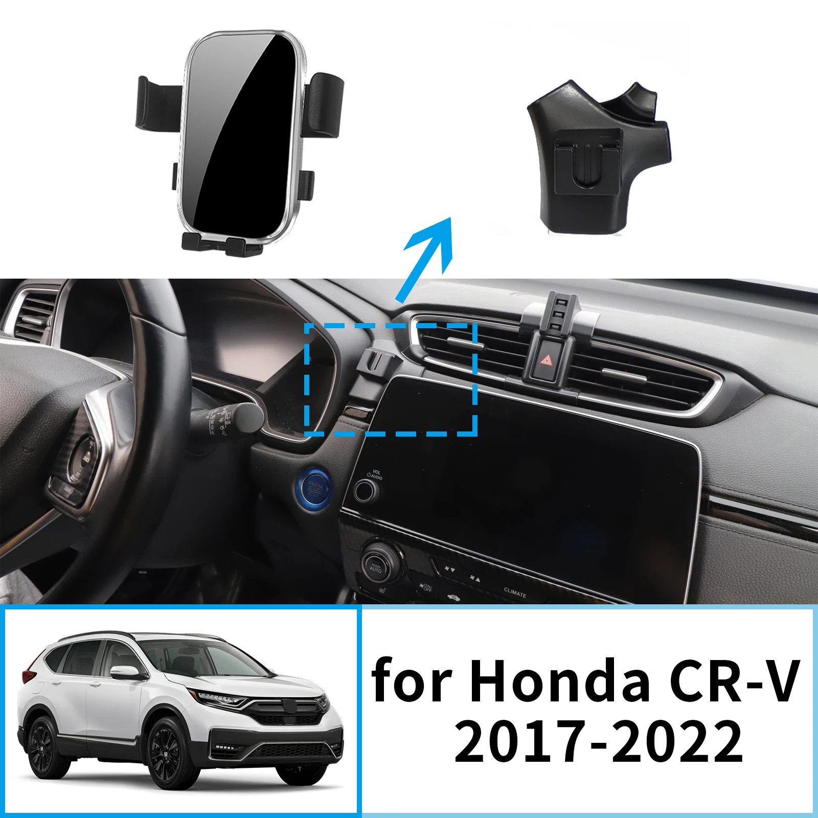 

GPS Bracket Navigation Stand Auto for Honda CR-V CR V CRV RW RT 2017 2018 2019 2020 2021 2022 Car Mobile Phone Holder