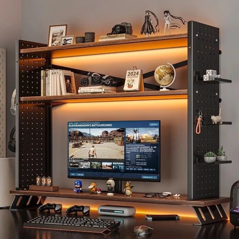 

Desktop Shelf Desktop Bookshelf Desk Hole Board Shelf Multi-layer Storage Shelf Computer Monitor Height Rack