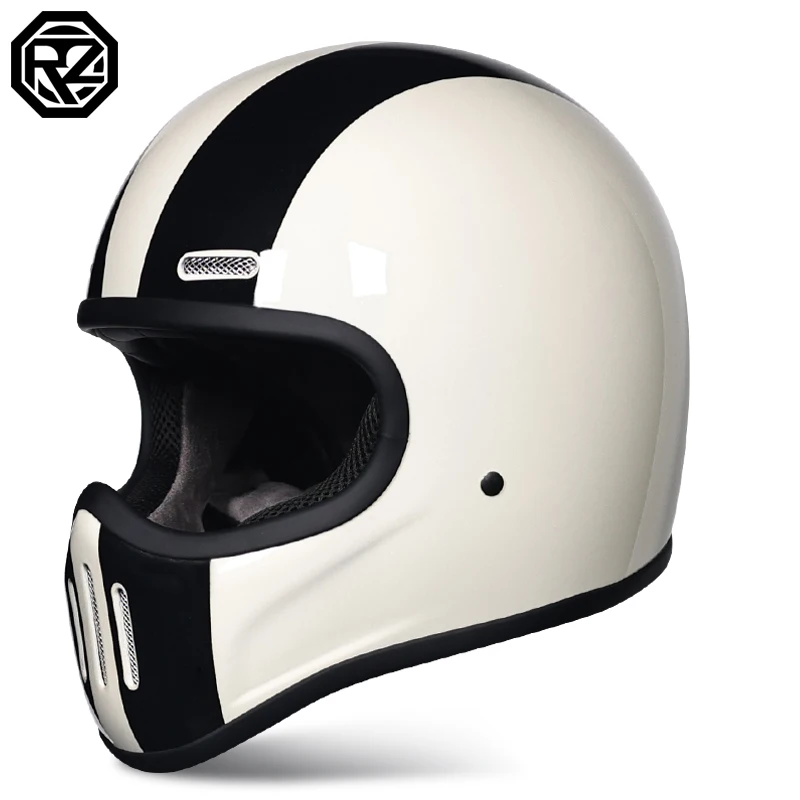 ORZ-801-Fiberglass retro motorcycle helmet, male and female pig nose small helmet body, motorcycle full helmet cruising