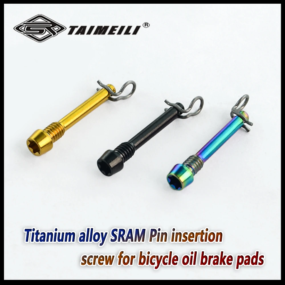 TAIMIELI Lightweight Titanium alloy Brake Pad Pin Screws 2PCS GR5 TC4 For SRAM Bicycle Hydraulic Disc Brake Parts