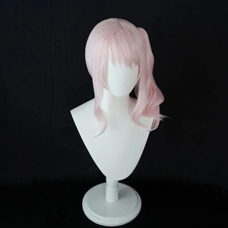 Акияма Мизуки Розовый парик для косплея Проект SEKAI ЦВЕТНАЯ СЦЕНА! Вьющиеся термостойкие парики из синтетических волос + шапочка для парика