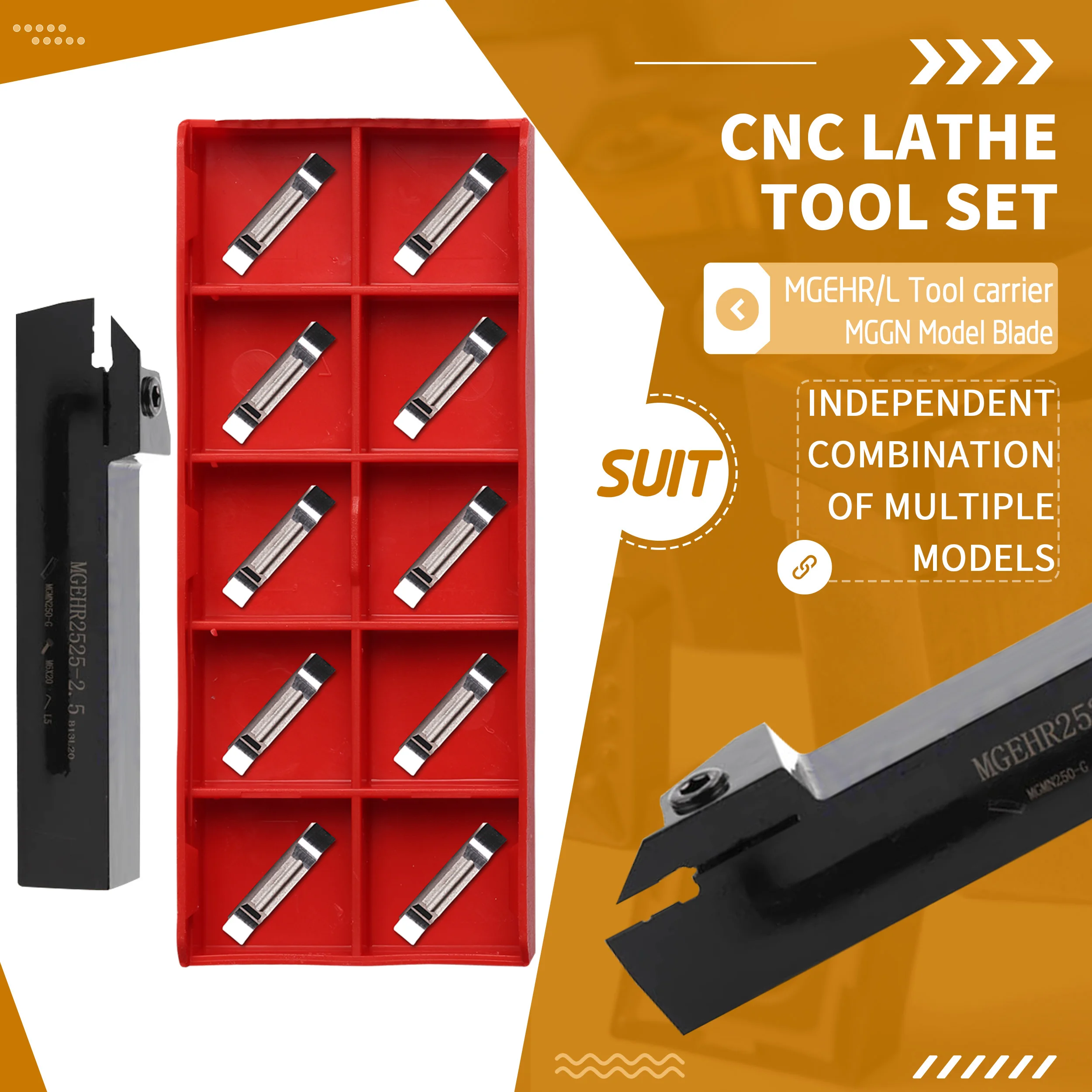 MGEHR 2525-3 MGEHL Lathe Outer Diameter Cutting Groove Tool Holder +10Pc MGGN400-JM CNC Machine Tools Carbide Blade High quality