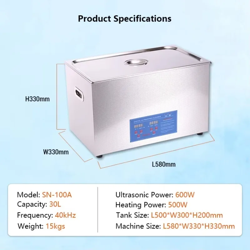 30L الرقمية بالموجات فوق الصوتية الأنظف الأجهزة المنزلية آلة التنظيف سونيك حالة جديدة الوقود الكهربائي #6