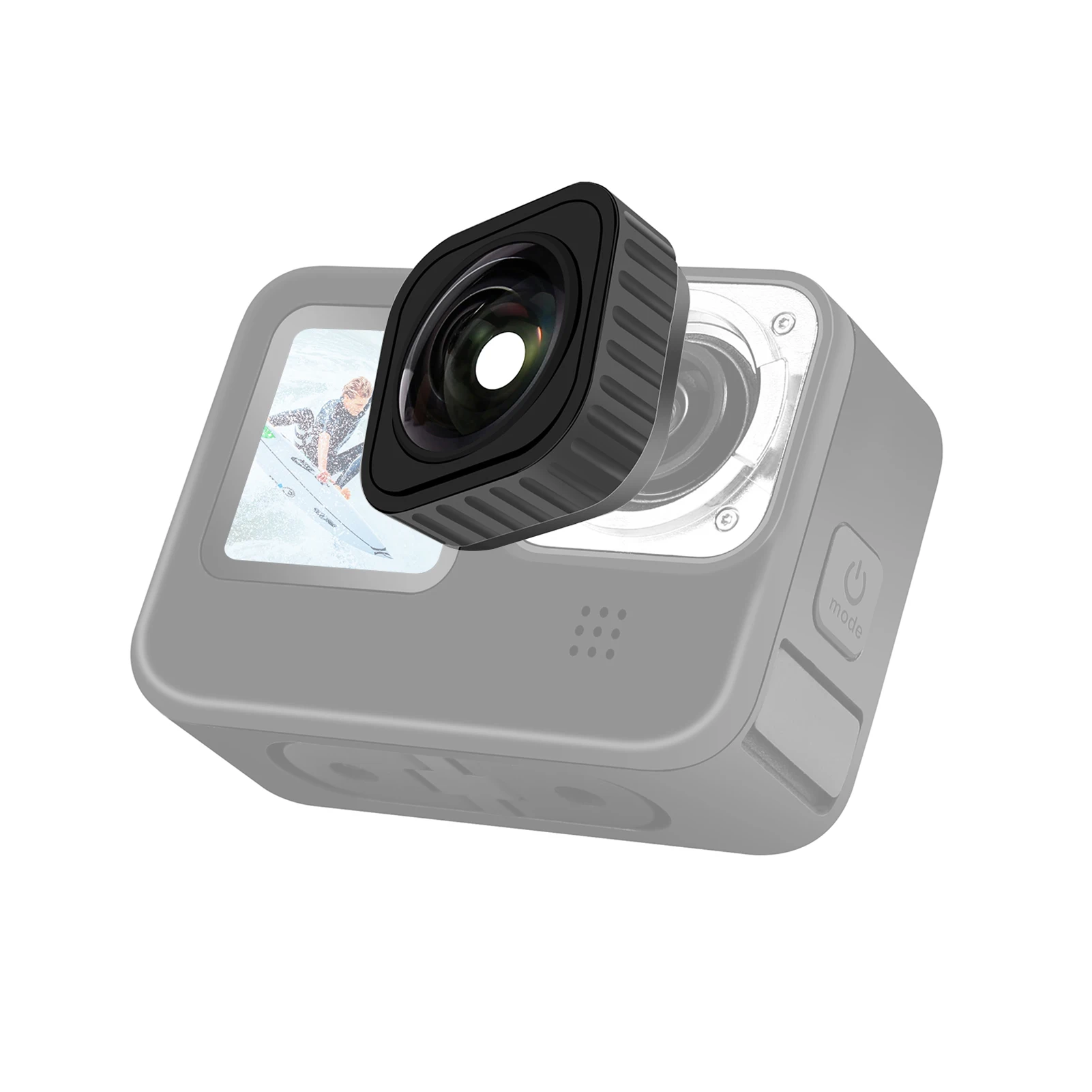 PULUZ-Objectif de caméra anti-secouement, grand angle 155 °, compatible 5 mètres, étanche, pour GoPro Max/fore12 11 10 9, noir