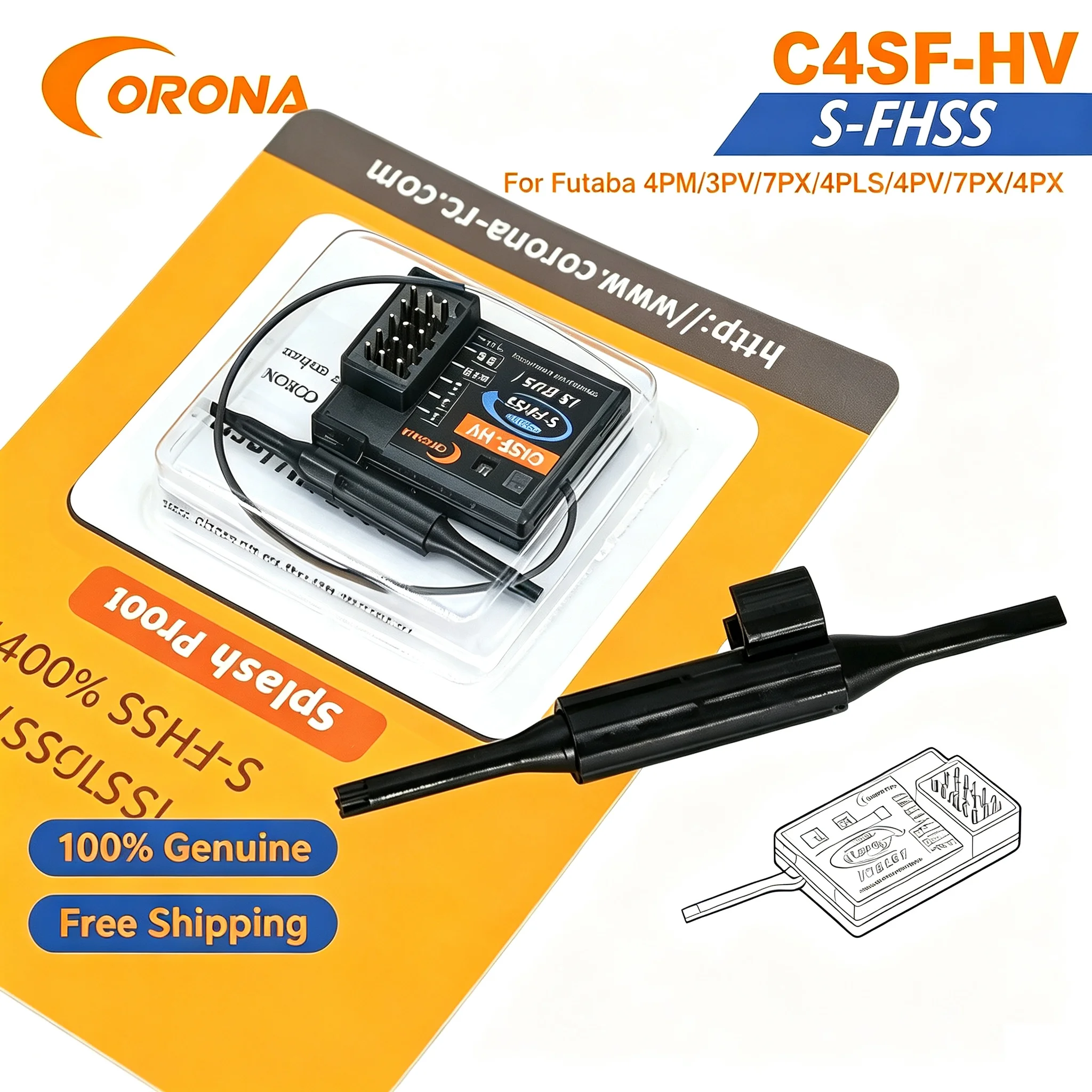recepteur-corona-rc-c4sf-hv-24ghz-100-authentique