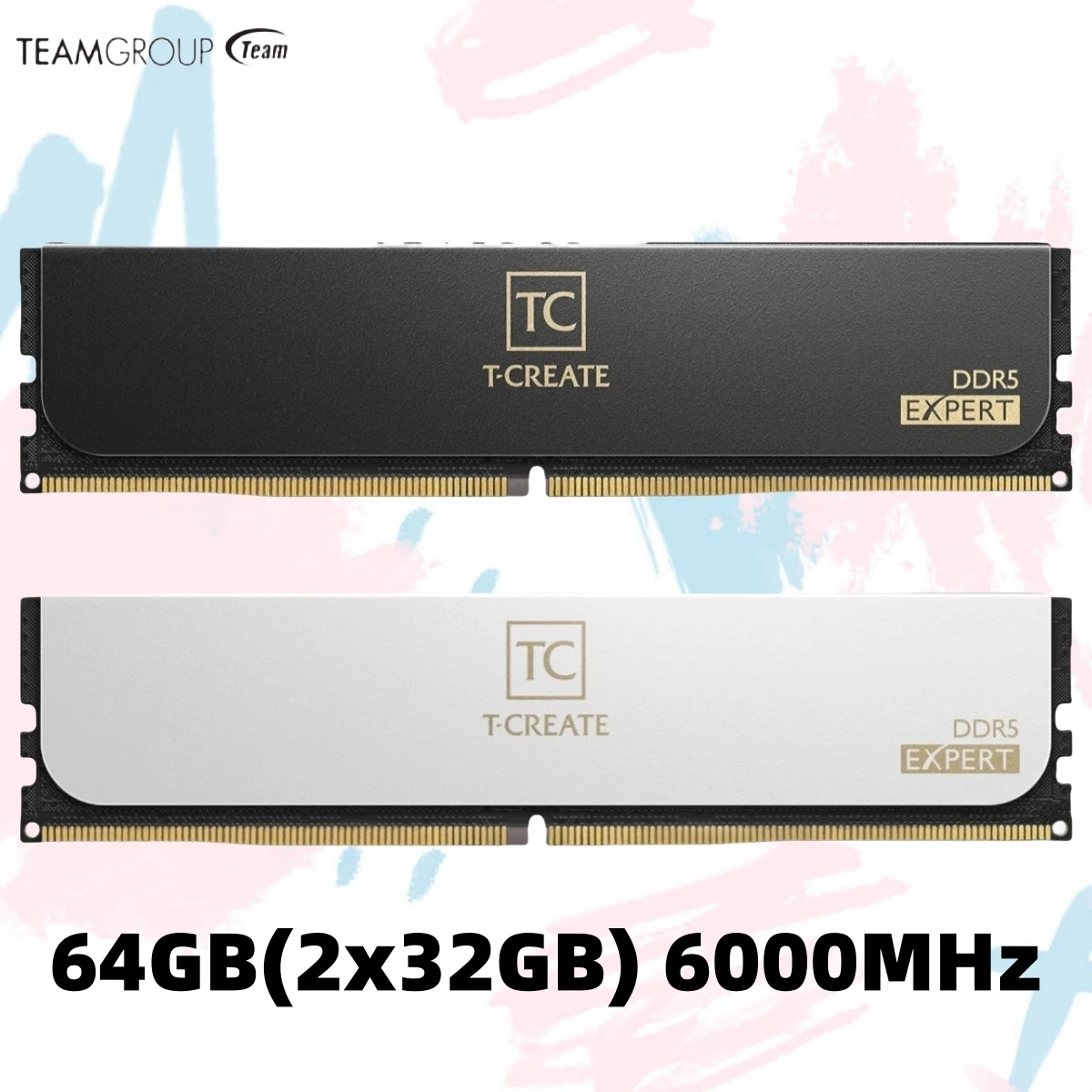 TEAMGROUP T-Create Expert Overclocking 10L DDR5 64GB Kit (2 x 32GB) 6000MHz (PC5-48000) CL34 وحدة ذاكرة عشوائي لسطح المكتب
