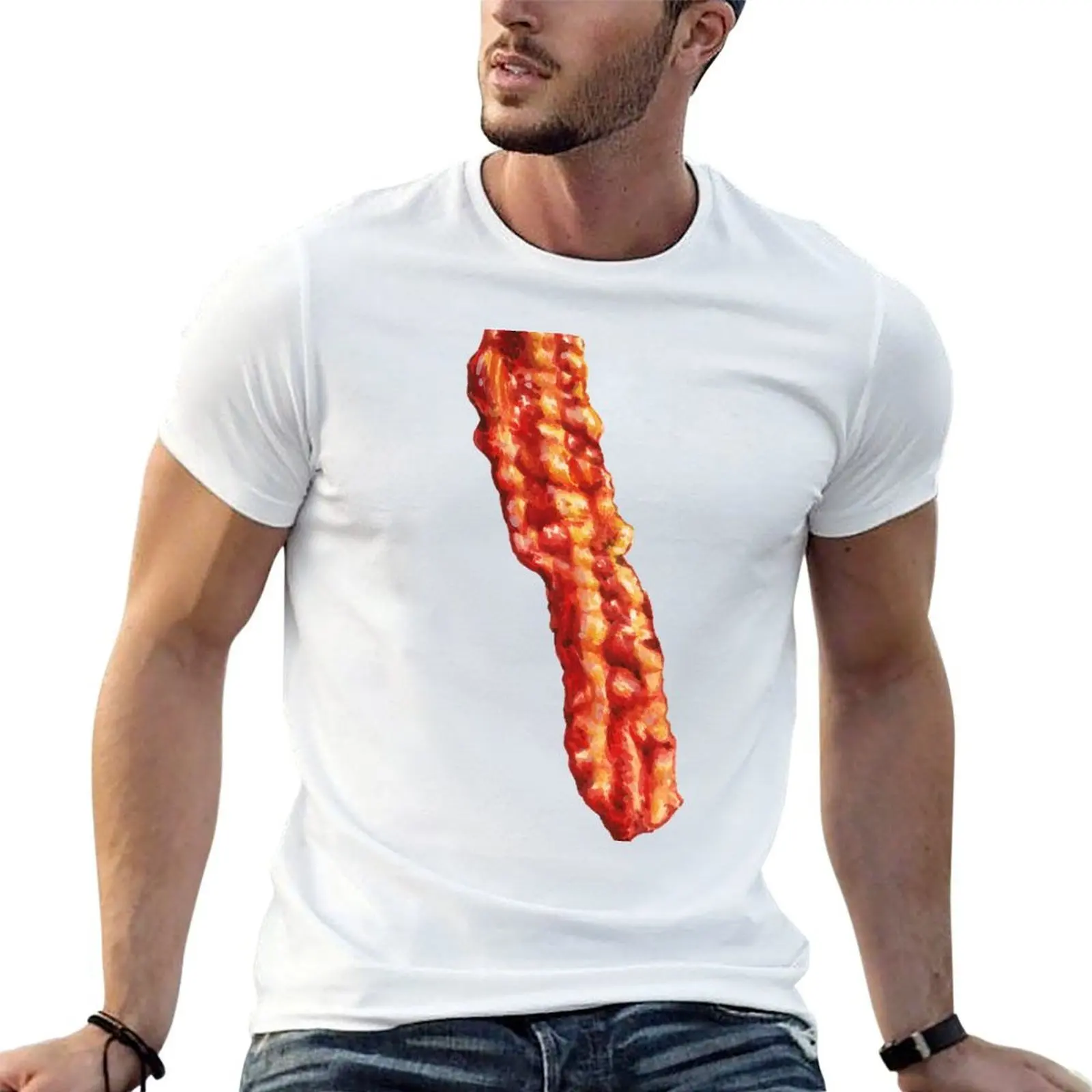 

Bacon Pattern T-Shirt t shirt for man men t shirt cotton 100% T-Shirt