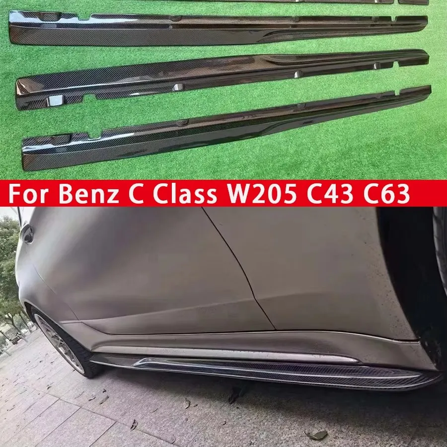 

Для Mercedes-Benz C-Class W205 C43 C63: карбоновые боковые юбки, сплиттеры боковых бамперов, накладки на пороги, боковые панели