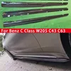 메르세데스 벤츠 C클래스 W205 C43 C63 카본 파이버 사이드 스커트 사이드 범퍼 스플리터 사이드 스커트 컵윙 에이프런 사이드 패널 1