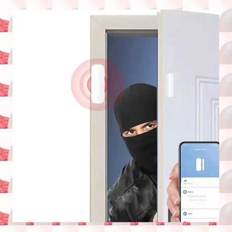 

ABGN Tuya Smart Wi-Fi дверной датчик беспроводные детекторы открытия и закрытия дверей, совместимые Withalexa и Google Home, белый