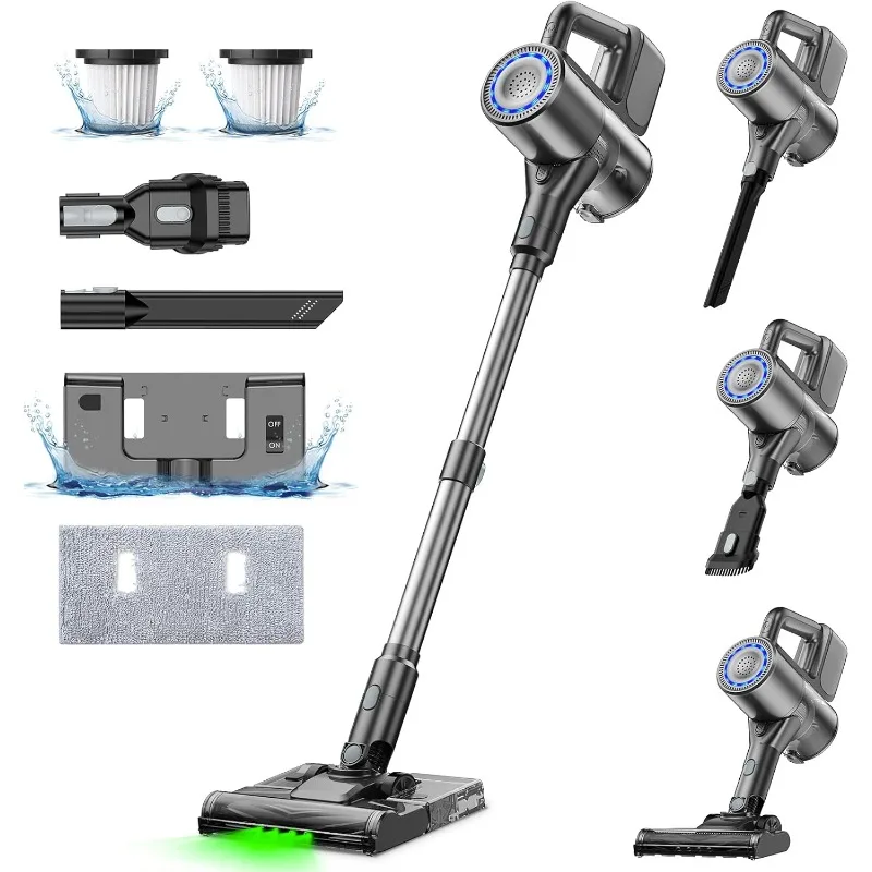

Cordless Vacuum Cleaner & Mop Combo 2-in-1, 35Kpa 40min Runtime, Lightweight Cordless Stick Vacuum Cleaner, Deep Floor Cleaning,