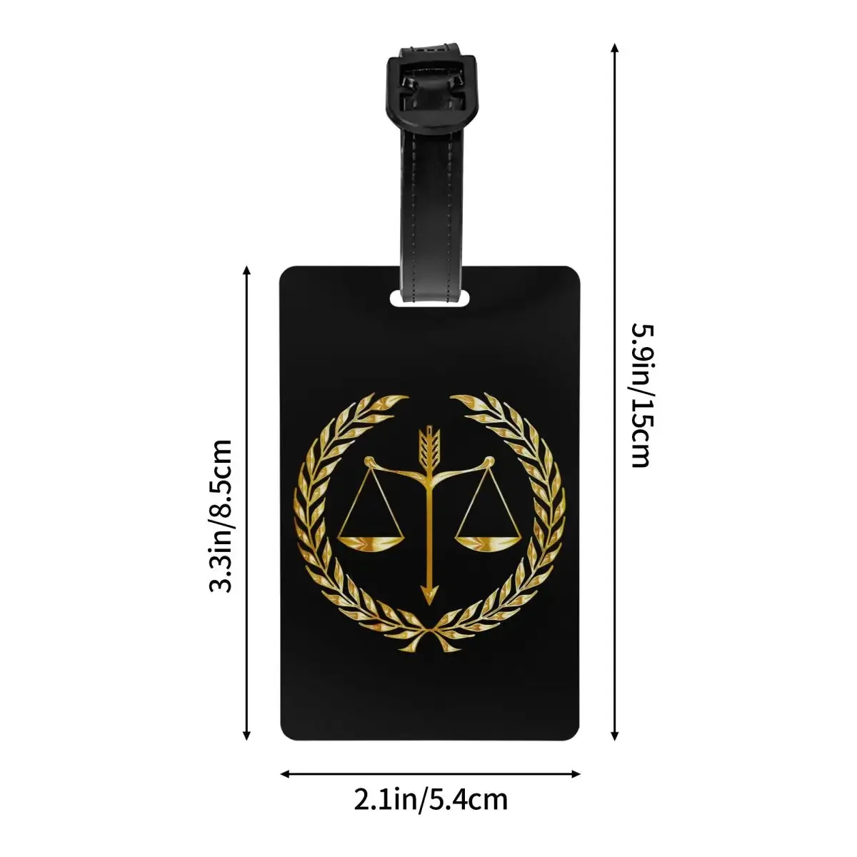 Law Golden Scales Of Justice Luggage Tags for Suitcases Funny Lawyer Legal Party Gift Baggage  Privacy Cover Name ID Card