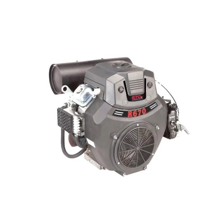 

R670 Flat key no fuel tank battery pulley twin cylinder engine