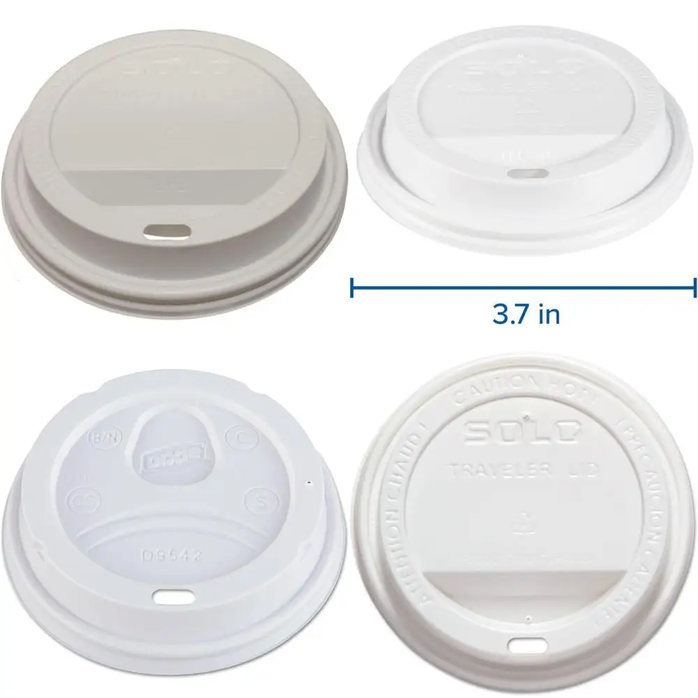 

SOLO Cup White Traveler Drink-Thru Lids for Solo Duo Shield Hot Cups 20oz and 24oz, TLP20, 100 Pack (100, 4)