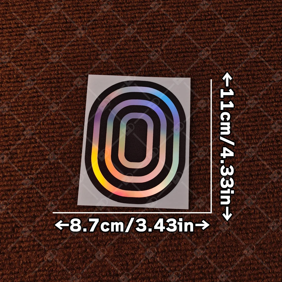 1 PCS Vehicle Decal - Reflective Vinyl Number Stickers (0-9) - Laser Luminous Material - Waterproof and Sunproof, Adhesive Decal