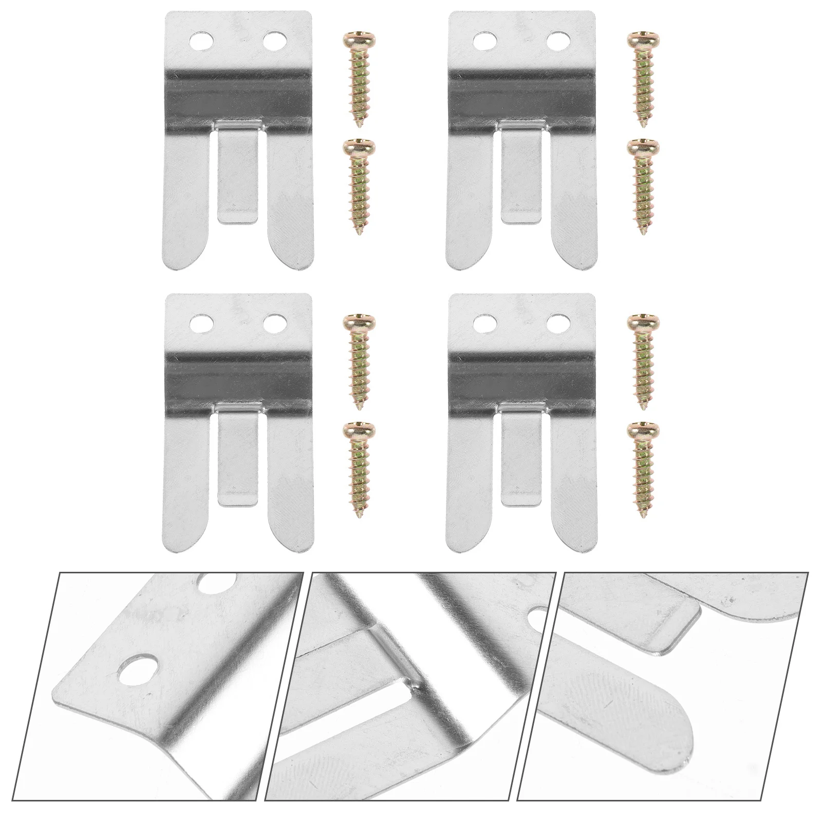 4 قطعة حامل ميكروفون معدني مقاطع ميكروفون الشماعات مكافحة الصدأ حياة طويلة متوافق Ft1807 Ft7900 Ft8800 Ft1907 Ft8900 المسمار وشملت